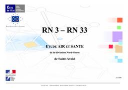 RN-3 - RN-33 - Etude air et santé de la déviation nord-ouest de Saint-Avold. | BECKER, Stella