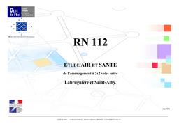 RN112 - Etude air et santé de l'aménagement à 2X2 voies entre Labruguière et Saint-Alby | BECKER, Stella