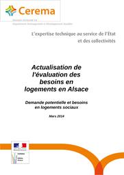 Actualisation de l’évaluation des besoins en logements en Alsace : demande potentielle et besoins en logements sociaux | SCHWAGER, Marc
