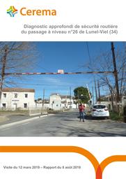 Diagnostic approfondi de sécurité routière Lunel-Viel : PN n°26 de Lunel-Viel (34) | FOSSEY, Pascal