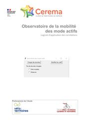 OBServatoire de la Mobilité des Modes Actifs (OBSMMA). Logiciel d’application des corrélations | ESCALLIER-DURONT, Gautier