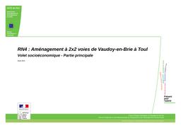RN4 : aménagement à 2X2 voies de Vaudoy-en-Brie à Toul. Volet socioéconomique. | HUCHET, Ludovick