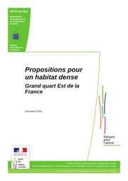 Propositions pour un habitat dense : Grand quart Est de la France. | CROZIER, Denis