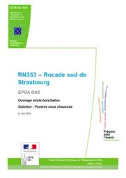 RN353-Rocade sud de Strasbourg. EPOA 0A5 : Ouvrage mixte bois-béton. Solution : poutres sous chaussée. | BRUN, Vincent