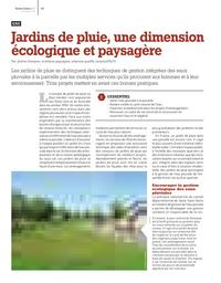 Jardins de pluie, une dimension écologique et paysagère | CHAMPRES, Jérôme