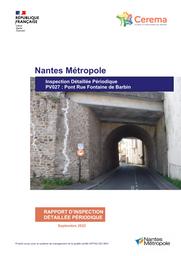 Inspection détaillée périodique – PV027 : Pont Rue Fontaine de Barbin | BOUCHET, Willy