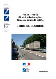 RN 61-RN 62 Giratoire Rotherspitz - Giratoire route de Bitche : étude de sécurité. | KIEFFER, Jean-Claude