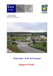 Porte sud - ZAC de Frocourt. Etude de circulation. | THOMAS, Claude