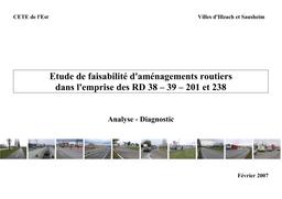 Etude de faisabilité d'aménagements routiers dans l'emprise des RD-38 - RD-39 - RD-210 et 238. | TORTEL, François