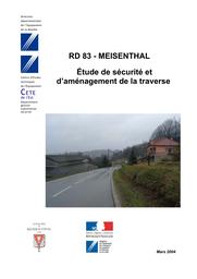 RD 83 - Meisenthal - Etude de sécurité et d'aménagement de traverse. | KIEFFER, Jean-Claude