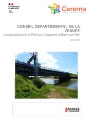 Auscultations matériaux – Pont sur l’Auzance à Brem sur Mer – RD 80 | COULAIS, Clément