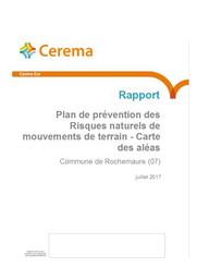Plan de prévention des Risques naturels de mouvements de terrain – Carte des aléas, Commune de Rochemaure (07) | FOULTIER, Agnès