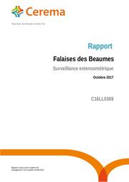 Falaises des Beaumes, Surveillance extensométrique. Octobre 2017 | CAROTTE, Alexandre