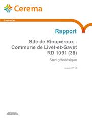 Site de Rioupéroux - Commune de Livet-et-Gavet RD 1091 (38), Suivi géodésique. Mars 2019 | DUBOIS, Laurent