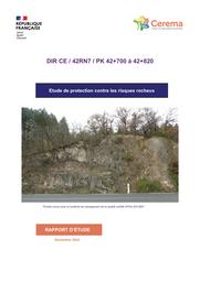 RN7. Etude de protection contre les risques rocheux. PK 42+700 à 42+820 | ROGALLE, Romain