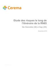 Etude des risques le long de l'itinéraire de la RN85 | FOULTIER, Agnès