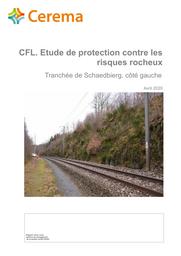 CFL. Etude de protection contre les risques rocheux, Tranchée de Schaedbierg, côté gauche, Avril 2020 | MLYNARSKI, Mathieu