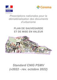Prescriptions nationales pour la dématérialisation des documents d'urbanisme. PLAN DE SAUVEGARDE ET DE MISE EN VALEUR : Standard CNIG PSMV (v2022-rev. octobre 2022) | GALLAIS, Arnauld