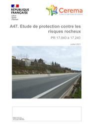 A47. Etude de protection contre les risques rocheux PR 17.040 à 17.240 | MLYNARSKI, Mathieu