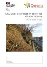 A47. Etude de protection contre les risques rocheux PR 30.800 à 31.050 | MLYNARSKI, Mathieu
