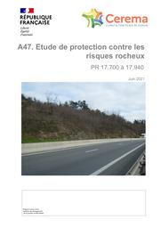 A47. Etude de protection contre les risques rocheux PR 17.700 à 17.940 | MLYNARSKI, Mathieu
