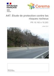 A47. Etude de protection contre les risques rocheux PR 18.160 à 18.280 | MLYNARSKI, Mathieu