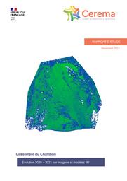 Glissement du Chambon, Evolution 2020 – 2021 par imagerie et modèles 3D | CHANUT, Marie-Aurélie