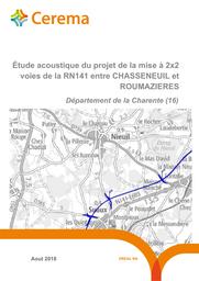 Etude acoustique du projet de la la mise à 2x2 voies de la RN141 entre CHASSENEUIL et ROUMAZIERES - Département de la Charente (16) | LAULOM, Matthieu