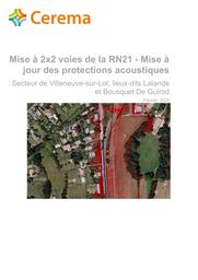 Mise à 2x2 voies de la RN21 - Mise à jour des protections acoustiques | LAULOM, Matthieu