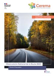 Observatoire National de la Route 2022 - Partie Chaussées | PRETESEILLE, Mathieu