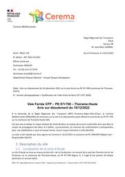 Voie Ferrée CFP – PK 97+700 – Thorame-Haute (04) Avis sur éboulement du 10/12/2022 | ANSALDI, Dominique