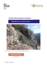 Collectivité Européenne d'Alsace. Prédiagnostic de versants rocheux | DUBOIS, Laurent