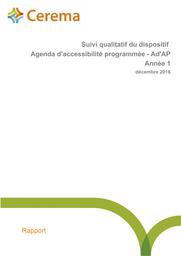 Suivi qualitatif du dispositif Agenda d’accessibilité programmée - Ad'AP Année 1 | CIMALA, Eric