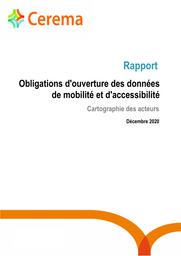 Obligations d'ouverture des données de mobilité et d'accessibilité, cartographie des acteurs | CHEVEREAU, Laurent