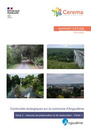Continuités écologiques sur la commune d'Angoulême : Tome 2 : mesures de préservation et de restauration - Partie 1 | RAUEL, Vanessa