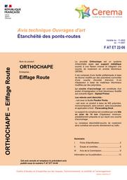 Avis Technique Ouvrages d'Art. Etanchéité de ponts-routes type/ORTHOCHAPE - - Société EIFFAGE ROUTE | CHAT, Laurent