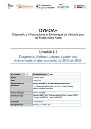DYMOA+ Diagnostic d’Infrastructures et Dynamique du Véhicule pour les Motos et les Autos. Livrable L1 : Diagnostic d'infrastructures à partir des évènements et des incidents de 2RM etRM | SUBIRATS, Peggy