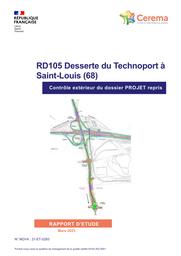 RD105 Desserte du Technoport à Saint-Louis, Contrôle extérieur du dossier PROJET repris | HOMBOURGER, Etienne