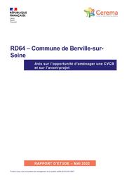 RD64-Commune-de-Berville-surSeine. Avis sur l'opportunité d'aménager une CVCB et sur l'avant-projet | DUBOS, Nicolas