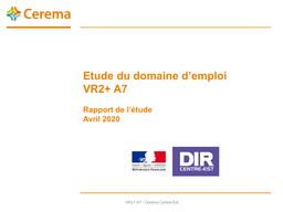 Etude du domaine d’emploi VR2+ A7 | CLAIRAIS, Aurélien