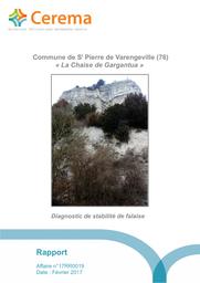 Commune de St Pierre de Varengeville (76) « La Chaise de Gargantua ». Diagnostic de stabilité de falaise | GUIRRIEC, Yan