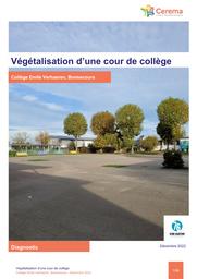 Végétalisation d'une cour d'école. Collège Emile Verhaeren, Bonsecours. Diagnostic | VATAN, Erwan