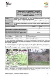 Avis technique sur la stabilité d’un versant entre les chemins de Bouchillon et du Paradis à Loriol-sur-Drôme (26). Compte-rendu de la visite du 7 mars 2023 | DUBOIS, Laurent