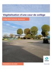 Végétalisation et réaménagement de la cour de collège Emile Verhaeren à Bonsecours. Orientations | VATAN, Erwan