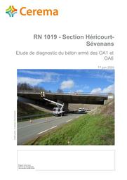 RN 1019 - Section Héricourt-Sévenans. Etude de diagnostic du béton armé des OA1 et OA6 | SAUSSOL, Jean-Luc