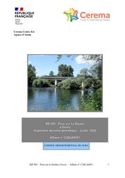 RD 905; Pont sur le Doubs à Gevry. Inspection détaillée périodique | LACROIX, Christian