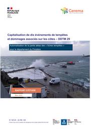 Capitalisation de dix événements de tempêtes et dommages associés sur les côtes - DDTM 29. Automatisation de la partie aléas des "fiches tempêtes" pour le département du Finistère | CAVELLEC, Sabine