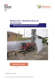 Montluel (01) - Glissement de la rue des Ecorchats - Missions géotechniques G5 et G2 PRO | DUBOIS, Laurent