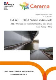 OA A31. 380-1 Viaduc d'Autreville. A31 Ouvrage sur rivière la Moselle,ôté amont sens Nancy - Metz | JOINEAU, Jean-Yves