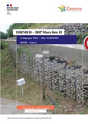DIRMED IDP Murs liste II. Campagne 2023. Mur N24045MV. RN85 Isère | BARDE, Guillaume